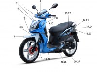 F28 - ΠΛΑΣΤΙΚΑ & ΑΥΤΟΚΟΛ. ΓΙΑ SR-125 ne GSA C.G. BLUE (BU3005S)
